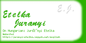 etelka juranyi business card